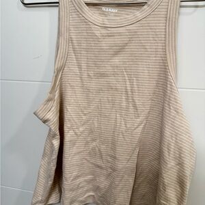 Old Navy Women's Beige Striped Tank Top